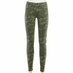 Women's Sonoma Goods For Life® Curvy High-Waisted Skinny Jeans -Sonoma Goods For Life Sales 4342530 Green Camo