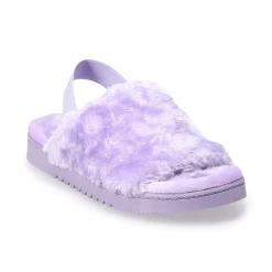 Women's Sonoma Goods For Life® Faux Fur Slide Slipper with Backstrap -Sonoma Goods For Life Sales 4797542 Lavender