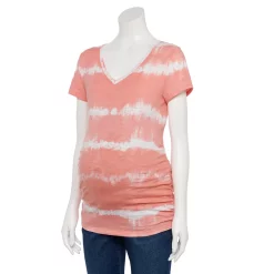 Maternity Sonoma Goods For Life® Essential V-Neck Tee -Sonoma Goods For Life Sales 4980526 Coral Dye