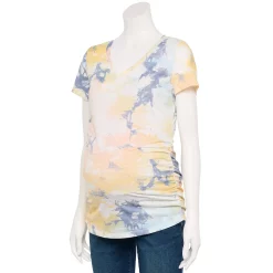 Maternity Sonoma Goods For Life® Essential V-Neck Tee -Sonoma Goods For Life Sales 4980526 Neutral Tie Dye