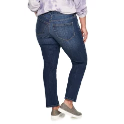 Plus Size Sonoma Goods For Life® Premium Elastic-Waist Midrise Straight-Leg Jeans -Sonoma Goods For Life Sales 4988856 ALT
