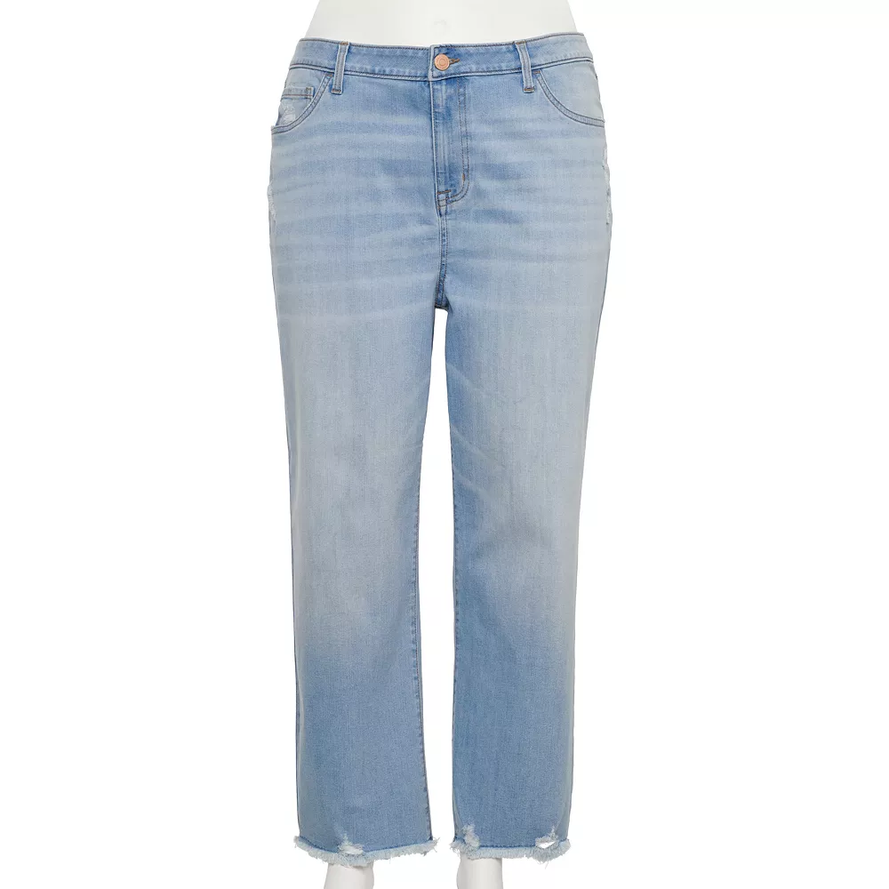 Plus Size Sonoma Goods For Life® Premium Curvy High-Waisted Straight-Leg Crop Jeans 4 Plus Size Sonoma Goods For Life® Premium Curvy High-Waisted Straight-Leg Crop Jeans - Image 4