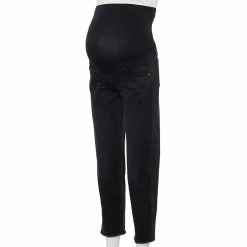 Maternity Sonoma Goods For Life® Over-The-Belly Cropped Straight-Leg Jeans -Sonoma Goods For Life Sales 5035940 Black Wash
