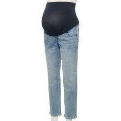 Maternity Sonoma Goods For Life® Over-The-Belly Cropped Straight-Leg Jeans -Sonoma Goods For Life Sales 5035940 Light Wash