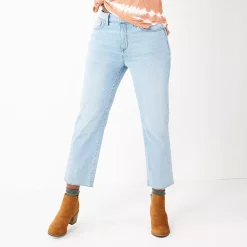 Petite Sonoma Goods For Life® High-Waisted Straight-Leg Crop Jeans 7 Petite Sonoma Goods For Life® High-Waisted Straight-Leg Crop Jeans -Sonoma Goods For Life Sales 5132570 Light Wash