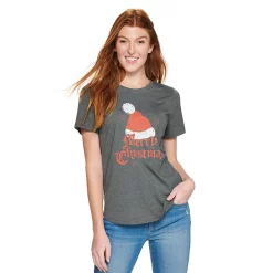 Women's Sonoma Goods For Life® Short Sleeve Holiday Graphic Tee 22 Women's Sonoma Goods For Life® Short Sleeve Holiday Graphic Tee -Sonoma Goods For Life Sales 5180762 Merry Christmas Gray