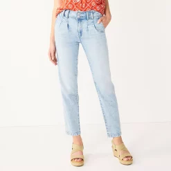 Women's Sonoma Goods For Life® High Rise Pleat Front Jeans -Sonoma Goods For Life Sales 5193062 Rockrose