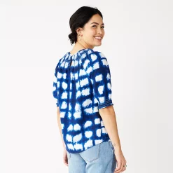 Women's Sonoma Goods For Life® Elbow Smock Neck Top -Sonoma Goods For Life Sales 5235158 ALT