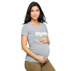 Maternity Sonoma Goods For Life® Fitted Crewneck Graphic Tee -Sonoma Goods For Life Sales 5237042 Gray Mama
