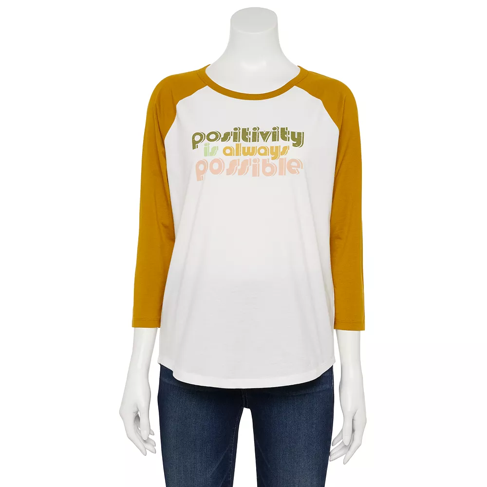 Women's Sonoma Goods For Life® Three Quarter Sleeve Baseball Graphic Tee 10 Women's Sonoma Goods For Life® Three Quarter Sleeve Baseball Graphic Tee - Image 10