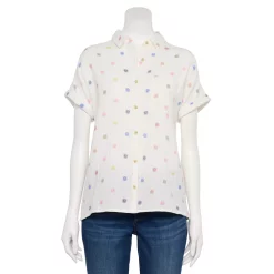 Women's Sonoma Goods For Life® Button-Front Shirt -Sonoma Goods For Life Sales 5254682 Cream Sun Print