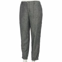 Plus Size Sonoma Goods For Life® Utility Jogger Pants -Sonoma Goods For Life Sales 5260111 Black Linen