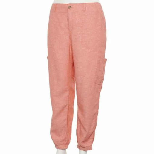 Plus Size Sonoma Goods For Life® Utility Jogger Pants -Sonoma Goods For Life Sales 5260111 Oak Orange Linen