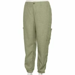Plus Size Sonoma Goods For Life® Utility Jogger Pants -Sonoma Goods For Life Sales 5260111 Olive Linen