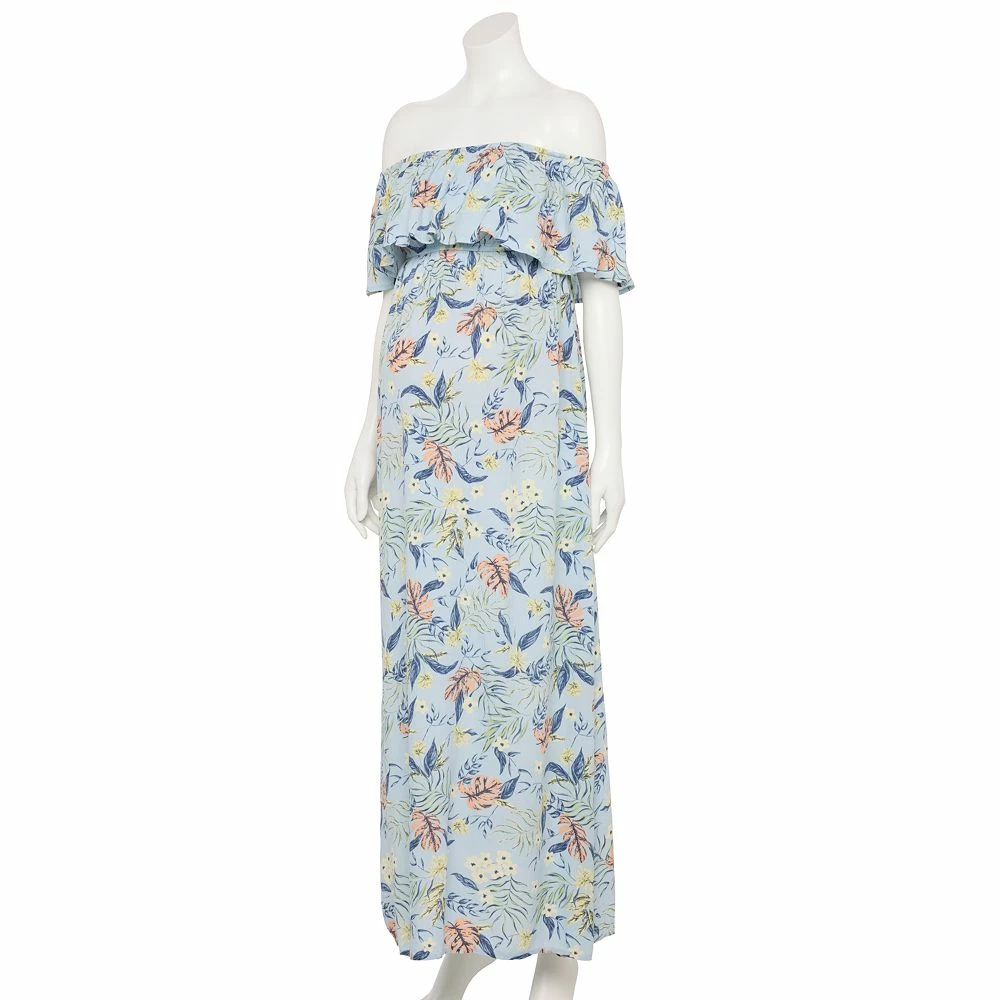 Maternity Sonoma Goods For Life® Ruffled Off-The-Shoulder Maxi Print Dress 2 Maternity Sonoma Goods For Life® Ruffled Off-The-Shoulder Maxi Print Dress - Image 2