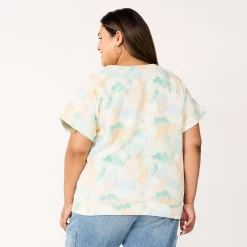 Plus Size Sonoma Goods For Life® Short-Sleeve Fleece Sweatshirt -Sonoma Goods For Life Sales 5550378 ALT