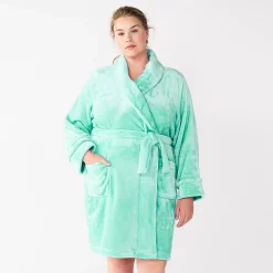 Plus Size Sonoma Goods For Life® Short Plush Robe -Sonoma Goods For Life Sales 5574695 Aqua