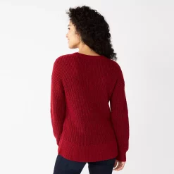 Women's Sonoma Goods For Life® Diamond Stitch Pullover Sweater -Sonoma Goods For Life Sales 5579763 ALT