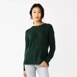 Women's Sonoma Goods For Life® Diamond Stitch Pullover Sweater -Sonoma Goods For Life Sales 5579763 Evergreen
