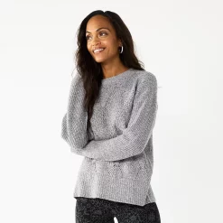 Women's Sonoma Goods For Life® Diamond Stitch Pullover Sweater -Sonoma Goods For Life Sales 5579763 Gray