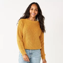 Petite Sonoma Goods For Life® Drop Shoulder Pullover Sweater -Sonoma Goods For Life Sales 5587850 Gold