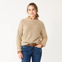 Petite Sonoma Goods For Life® Drop Shoulder Pullover Sweater