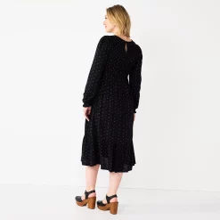 Maternity Sonoma Goods For Life® Smocked Bodice Midi Dress -Sonoma Goods For Life Sales 5662002 ALT