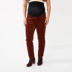 Maternity Sonoma Goods For Life® Belly Panel Corduroy Straight-Leg Ankle Pants -Sonoma Goods For Life Sales 5665437 ALT2