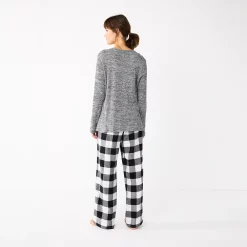 Women's Sonoma Goods For Life® Flannel Pajama Pants & Pajama Top Sleep Set -Sonoma Goods For Life Sales 5677709 ALT