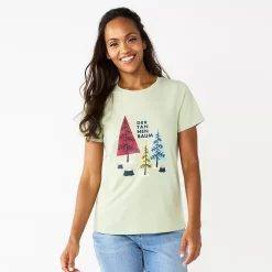 Women's Sonoma Goods For Life® Short Sleeve Christmas Graphic Tee -Sonoma Goods For Life Sales 5686036 Multi Tree