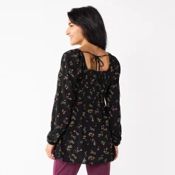 Maternity Sonoma Goods For Life® Smocked Bodice Empire Top -Sonoma Goods For Life Sales 5686595 ALT