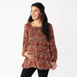 Maternity Sonoma Goods For Life® Smocked Bodice Empire Top -Sonoma Goods For Life Sales 5686595 Multi Floral