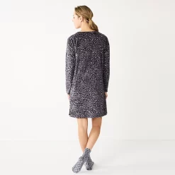 Women's Sonoma Goods For Life® 2-pc. Long Sleeve Crewneck Sleepshirt & Socks Set -Sonoma Goods For Life Sales 5690614 ALT