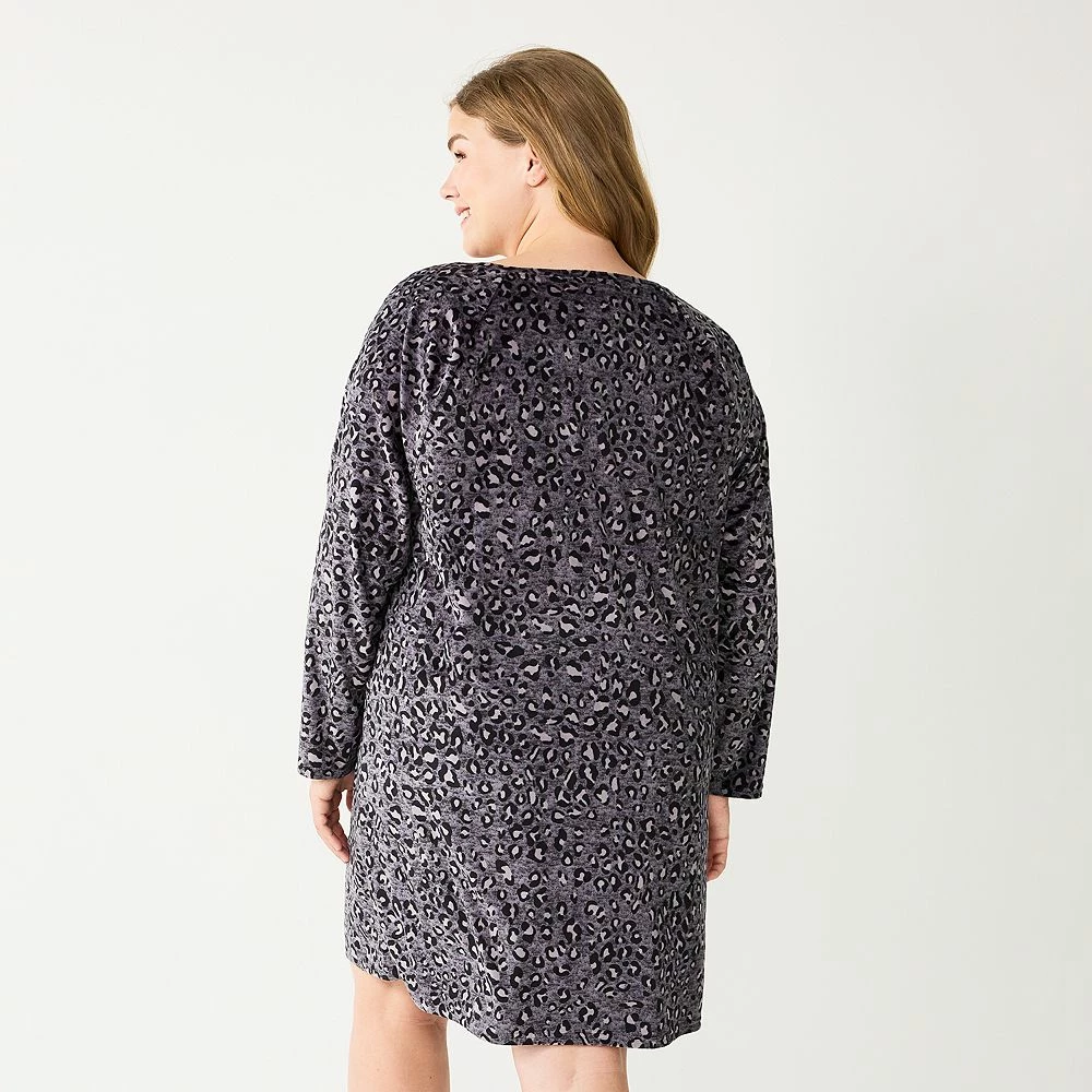 Plus Size Sonoma Goods For Life® 2-pc. Long Sleeve Crewneck Sleepshirt & Socks Set 6 Plus Size Sonoma Goods For Life® 2-pc. Long Sleeve Crewneck Sleepshirt & Socks Set - Image 6