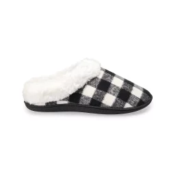 Women's Sonoma Goods For Life® Faux Fur Buffalo Plaid Clog Slippers -Sonoma Goods For Life Sales 5697310 ALT