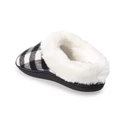 Women's Sonoma Goods For Life® Faux Fur Buffalo Plaid Clog Slippers -Sonoma Goods For Life Sales 5697310 ALT2