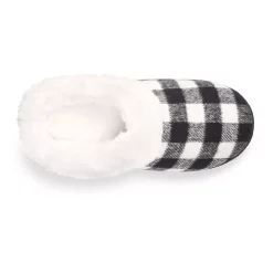 Women's Sonoma Goods For Life® Faux Fur Buffalo Plaid Clog Slippers -Sonoma Goods For Life Sales 5697310 ALT4