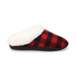 Women's Sonoma Goods For Life® Faux Fur Buffalo Plaid Clog Slippers -Sonoma Goods For Life Sales 5697310 ALT5