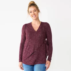 Maternity Sonoma Goods For Life® Nursing Wrap Top -Sonoma Goods For Life Sales 5703650 Burgundy
