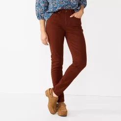 Women's Sonoma Goods For Life® Curvy High-Waisted Skinny Jeans -Sonoma Goods For Life Sales 6120421 Velvet Wine