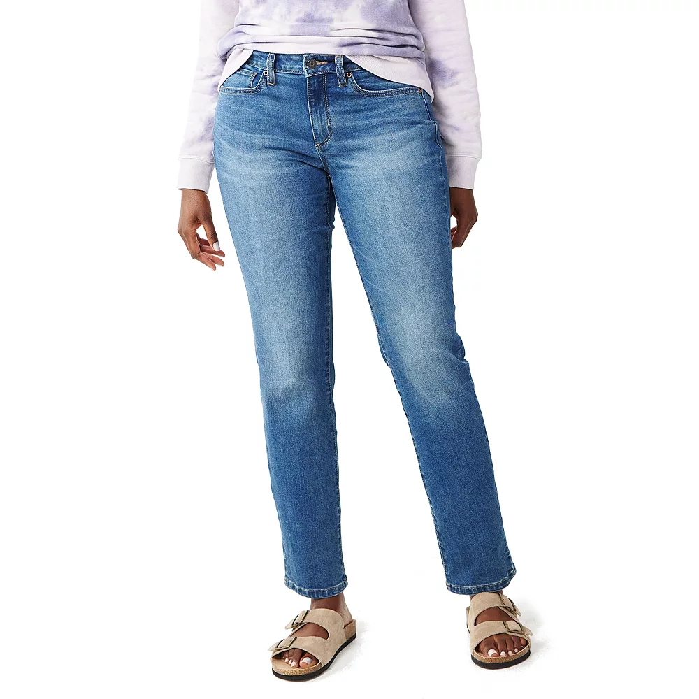 Women's Sonoma Goods For Life® Straight-Leg High-Waisted Curvy Jeans 1 Women's Sonoma Goods For Life® Straight-Leg High-Waisted Curvy Jeans