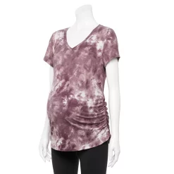 Maternity Sonoma Goods For Life® Essential V-Neck Tee -Sonoma Goods For Life Sales 6120474 Purple Tie Dye