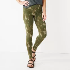 Women's Sonoma Goods For Life® Midrise Leggings -Sonoma Goods For Life Sales 6120748 Olive Water Wash